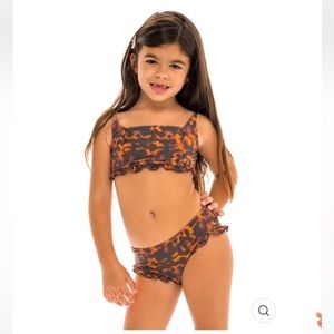 JMP The Label Mini Zuma Girls Bikini Swimsuit Set in Tortuga 2 piece MTV SZ 2Y